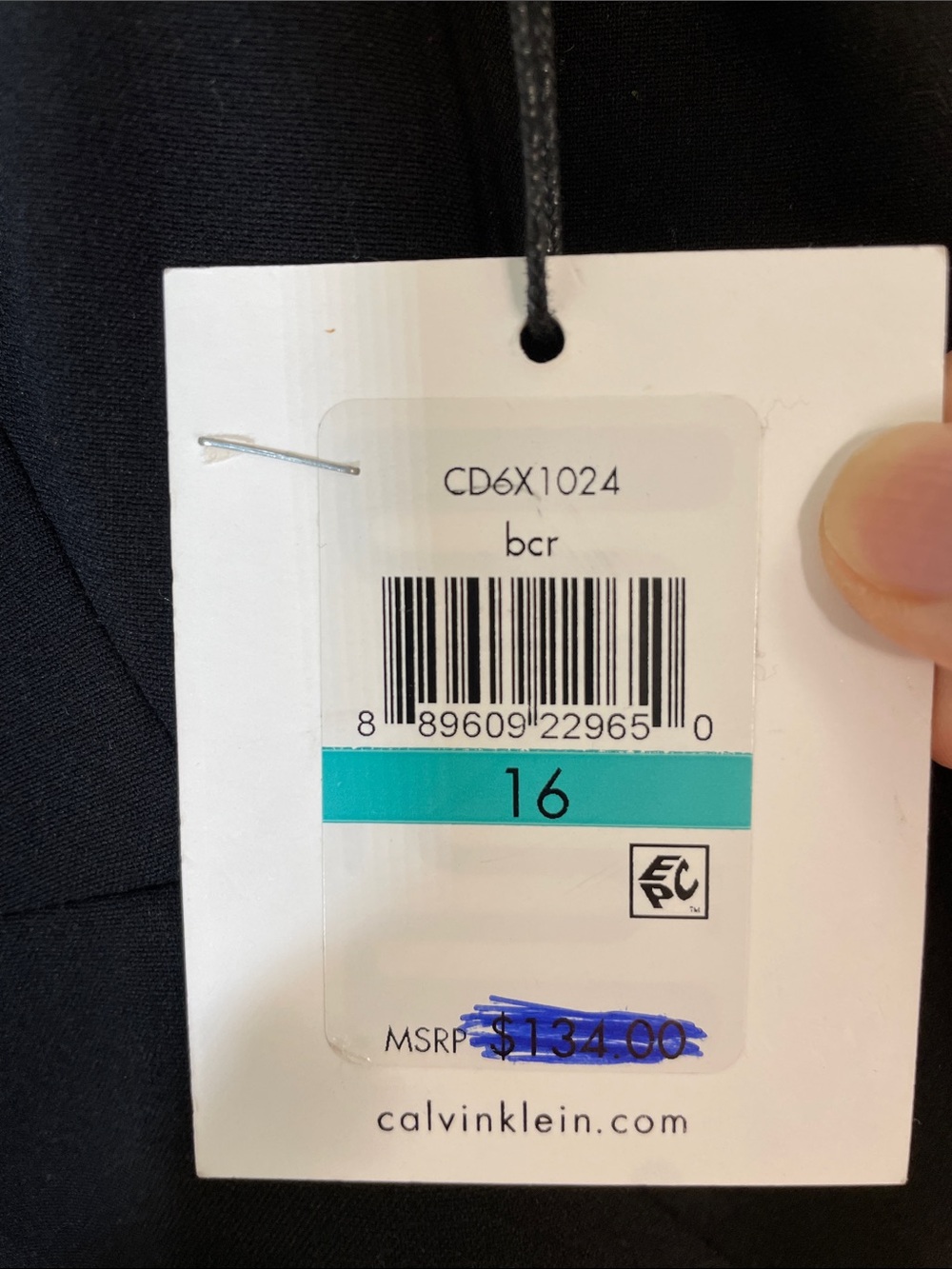Calvin Klein Colorblock Midi Sheath Dress. 16. NWT. $134! - Picture 2 of 10